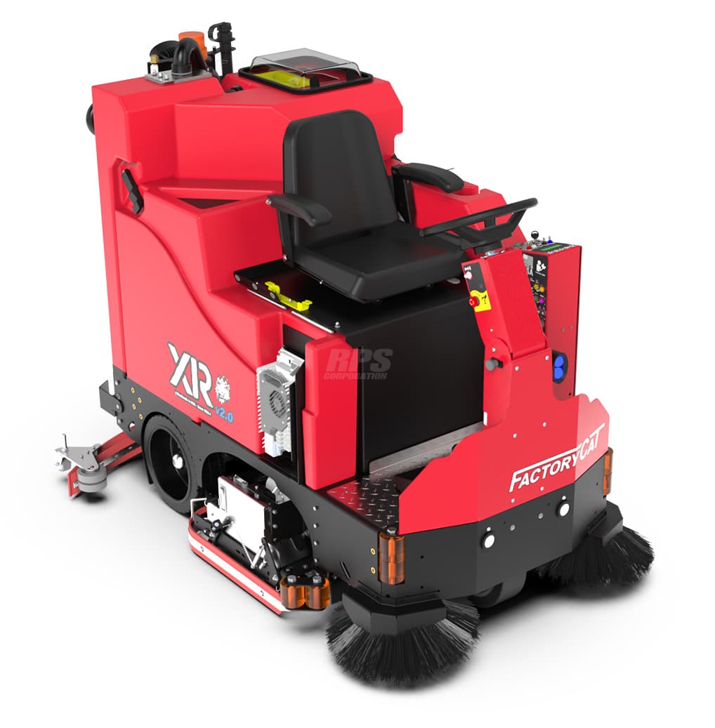 FactoryCat XR Ride on Floor Scrubber Sweeper